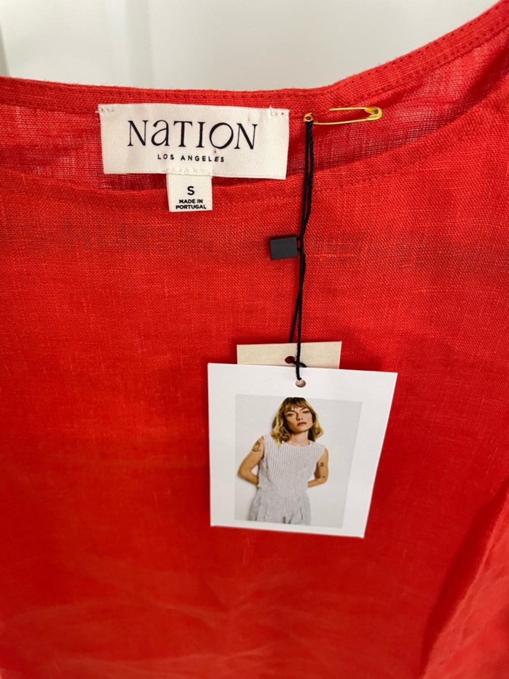 NWT Nation LTD 100% Linen Cara Tank in Aurora Red NEW.       21 - Picture 5 of 10